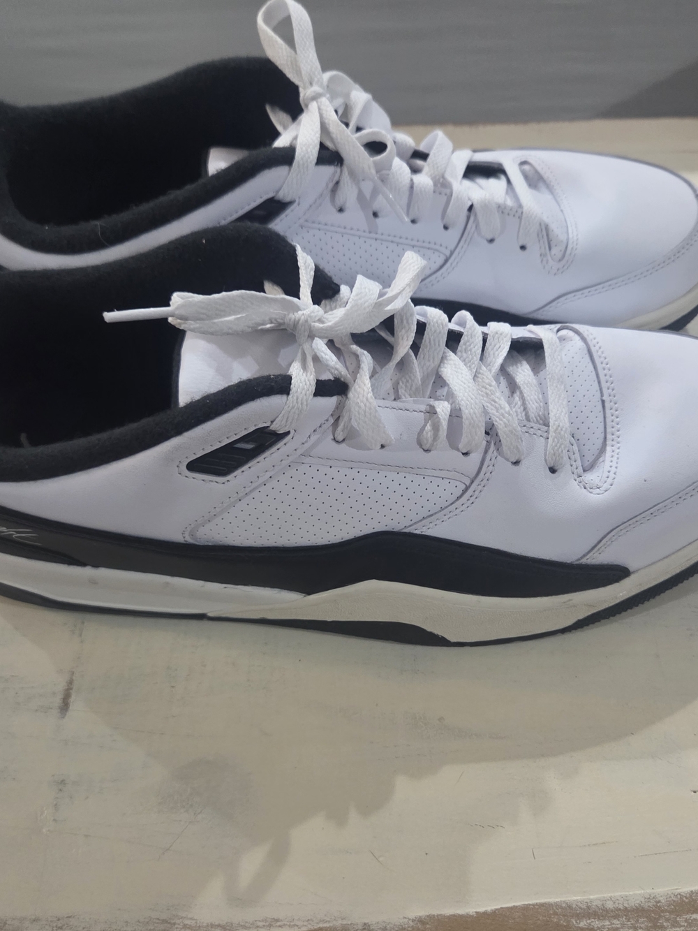 Jordan White and Black Low-Top Sneakers